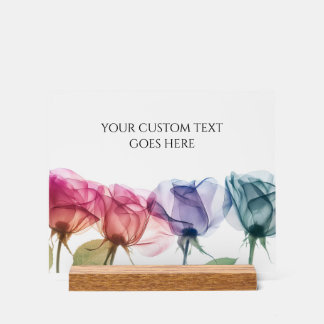 Kleurige Röntgen Bloemen Bruiloft Acryl Bord