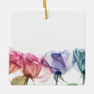 Kleurige Röntgen Bloemen Bruiloft Keramisch Ornament
