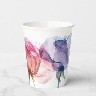 Kleurige Röntgen Bloemen Bruiloft Papieren Bekers