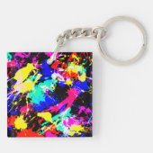 Kleurige verfauto met een kleur sleutelhanger (Achterkant)