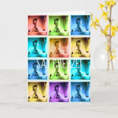 KLEURIGE VINTAGE CAMERA MAN ZEG KAAZ VINTAGE KAART (Gele Bloem)