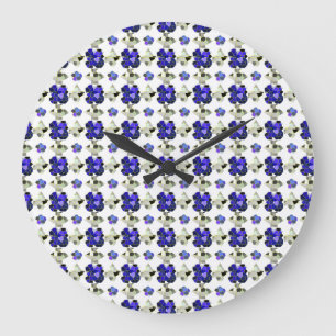 Kleurillustratie Fancy vormen, grijs en blauw Grote Klok