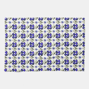 Kleurillustratie Fancy vormen, grijs en blauw Theedoek