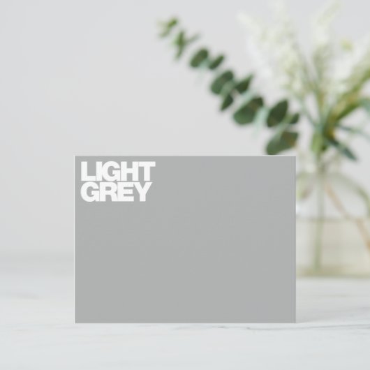 Kleurkaart lichtgrijs briefkaart (Staand voorkant)