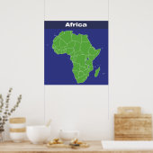 Kleurkaart van Afrika Poster (Keuken)