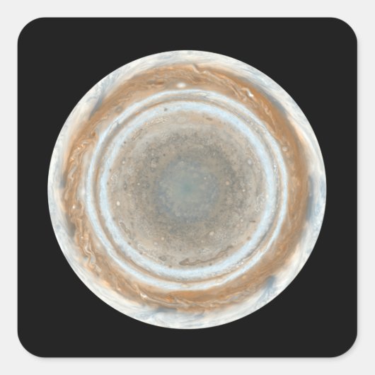 Kleurkaart van Jupiter Vierkante Sticker (Voorkant)