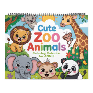 Kleurkalender met Mooie Dieren uit de Dierentuin Kalender