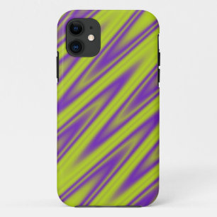 Kleurklassen ZigZag Stripes - groen violet iPhone 11 Hoesje