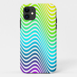 Kleurklassen ZigZag Waves - geel blauw roze iPhone 11 Hoesje