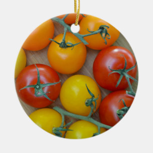Kleurkleine tomaten keramisch ornament