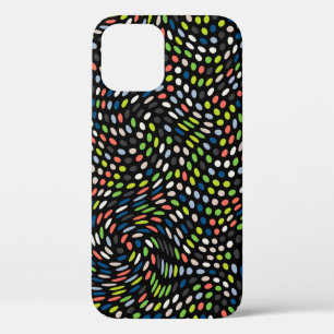 Kleurkleur kleine stippen achtergrond. cirkels gol iPhone 12 hoesje