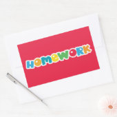 Kleurkleurig etiket op het thuiswerk (Envelop)