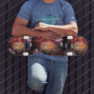 Kleurkleurig Fireworks-schermpatroon Skateboard