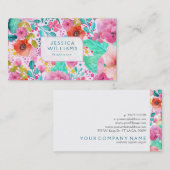 Kleurkleurig flessenpatroon visitekaartje (Voorkant / Achterkant)