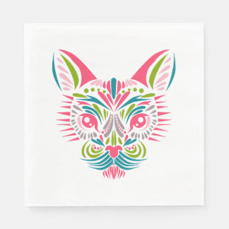 Kleurkleurig kleurstofdier servet