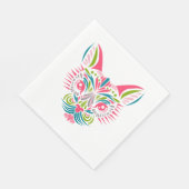 Kleurkleurig kleurstofdier servet (Hoek)