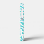 Kleurkoraalrif patroon Nautisch-wit blauw Case-Mate iPhone Case (Achterkant / Links)