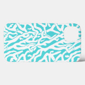 Kleurkoraalrif patroon Nautisch-wit blauw Case-Mate iPhone Case (Achterkant (horizontaal))