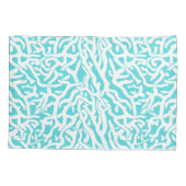 Kleurkoraalrif patroon Nautisch-wit blauw Kussensloop (Achterkant)