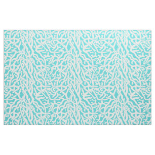 Kleurkoraalrif patroon Nautisch-wit blauw Stof