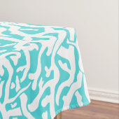 Kleurkoraalrif patroon Nautisch-wit blauw Tafelkleed (Voorbeeld)