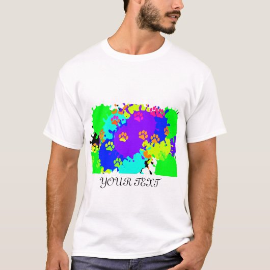 KLEURLEVEN MET SJABLOON MAN T-SHIRT (Voorkant)