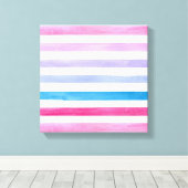 Kleurlijnen Canvas Afdruk (Insitu (Houten vloer))