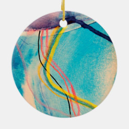 Kleurlijnen nr. 1 keramisch ornament