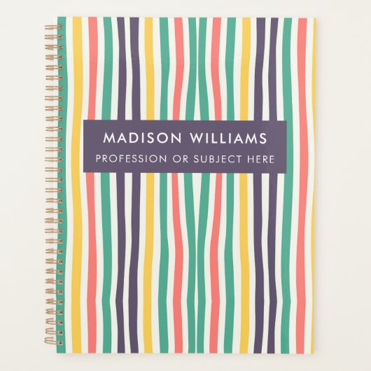 Kleurlijnenplanner Modern Flowers Planner (Voorkant)