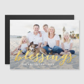 Kleurloze blessings Holiday Foto Thin Magnetic Car (Voorkant / Achterkant)