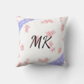 Kleurloze glitter spark pattern add monogram kussen (Achterkant)