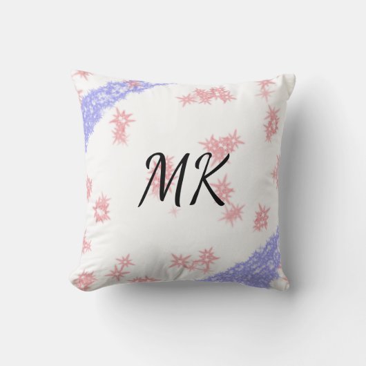Kleurloze glitter spark pattern add monogram kussen (Voorkant)