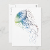 kleurloze kwal briefkaart (Voorkant / Achterkant)