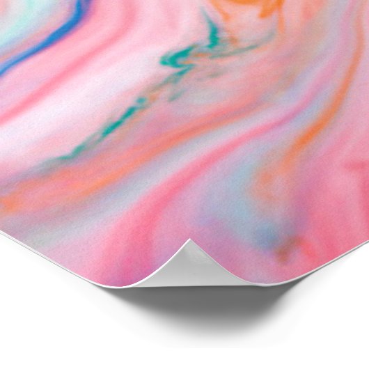 kleurmarmer-Poster (Matte) Poster (Hoek)