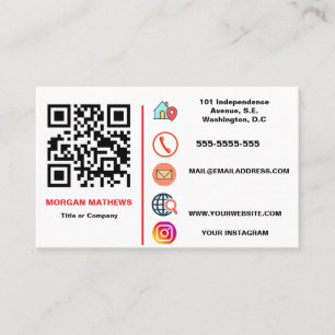 Kleurminimalistisch professioneel bedrijf Logo QR- Visitekaartje