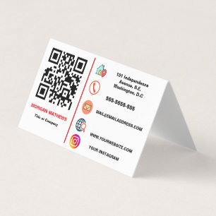 Kleurminimalistisch professioneel bedrijf Logo QR- Visitekaartjes
