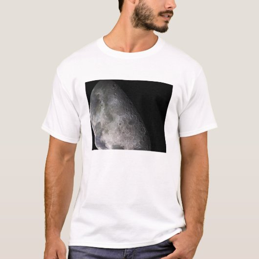 Kleurmozaïek van de maan op aarde t-shirt (Voorkant)