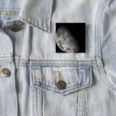 Kleurmozaïek van de maan op aarde vierkante button 5,1 cm (In situ)