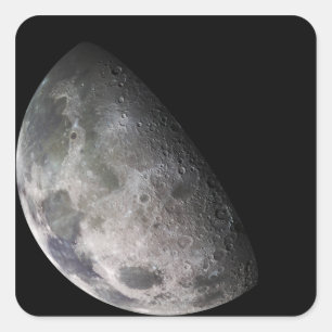 Kleurmozaïek van de maan op aarde vierkante sticker