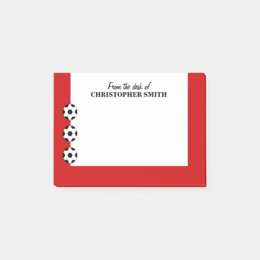 Kleurnaam voor Voetbal PERSONALIZE Post-it® Notes (Voorkant)