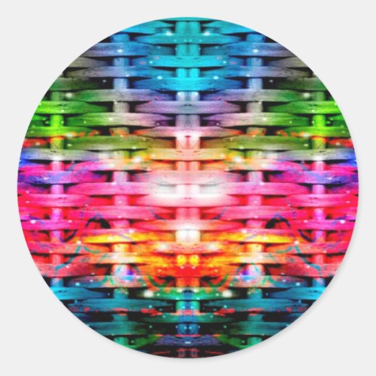 Kleurnetwerk Ronde Sticker (Voorkant)