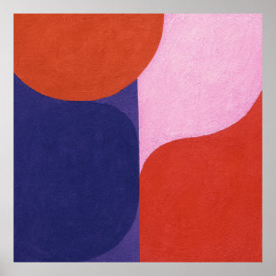 "Kleuronderhandeling" Kleurrijke Abstracte kunst Poster