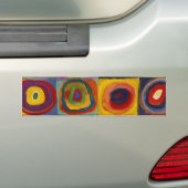 Kleuronderzoek van vierkantscirkels bumpersticker (Op auto)