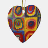 Kleuronderzoek van vierkantscirkels keramisch ornament (Links)