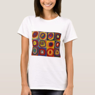 Kleuronderzoek van vierkantscirkels t-shirt