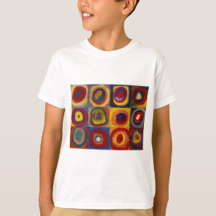 Kleuronderzoek van vierkantscirkels t-shirt
