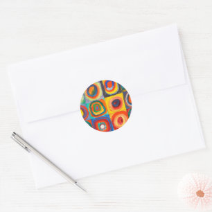Kleuronderzoek Wassily Kandinsky Ronde Sticker