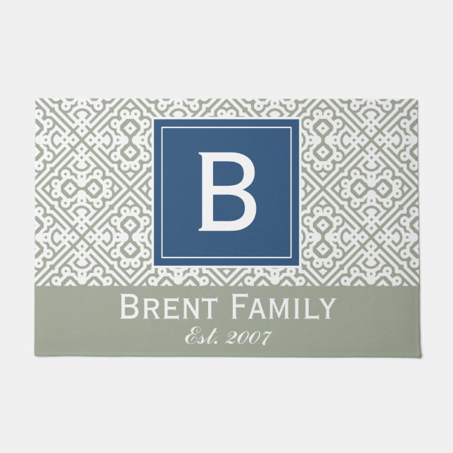  kleuropening, grijs blauw deurmat (Voorkant)