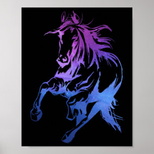Kleurpaard Riding Horseback Horse Silhouette G Poster