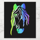 Kleurpaard Wijn Etiket (Enkel label)